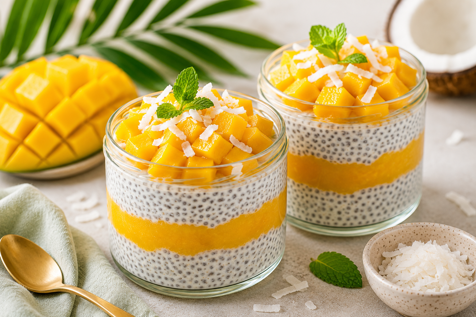 Coconut Mango Chia Pudding