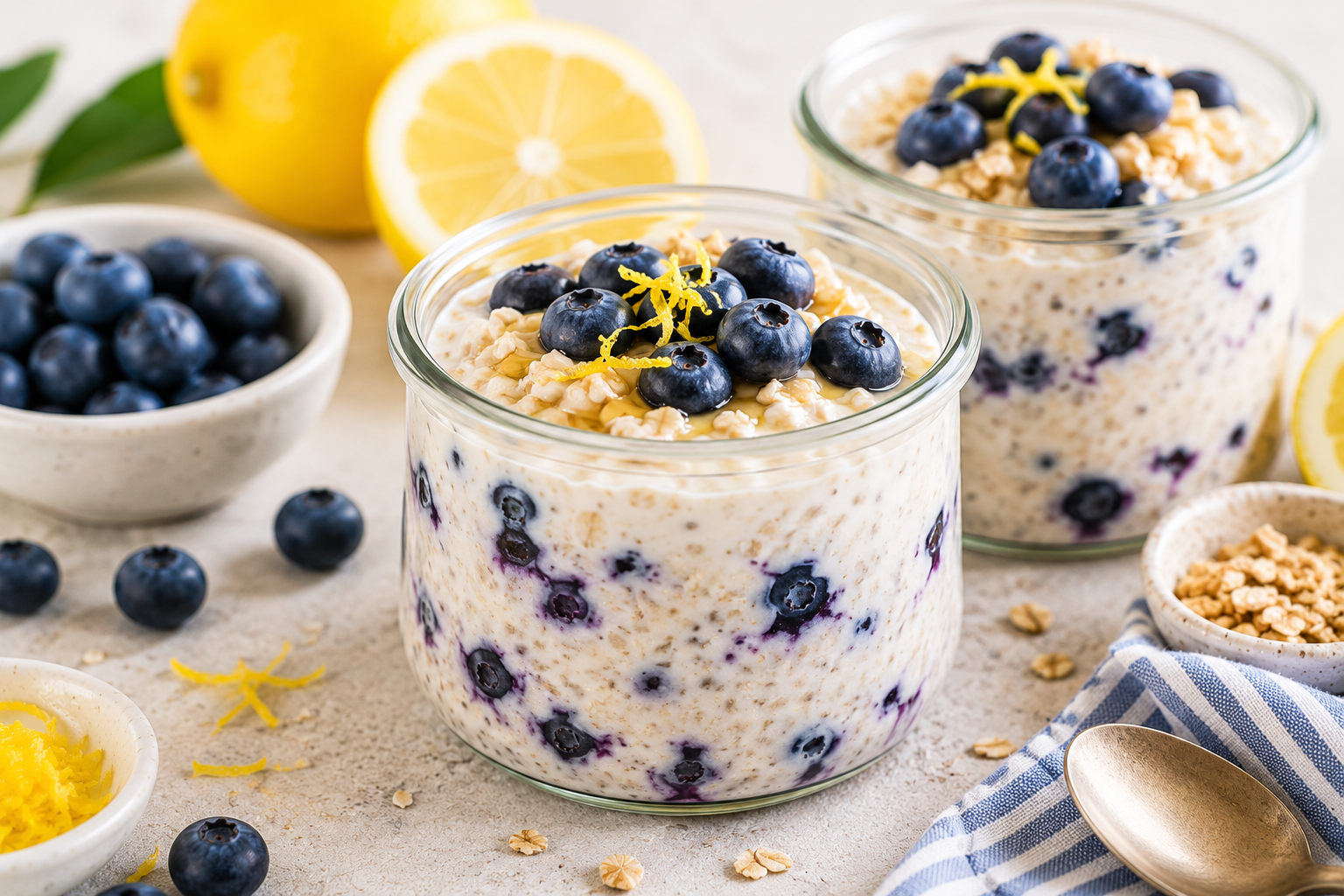 Lemon Blueberry Overnight Oats