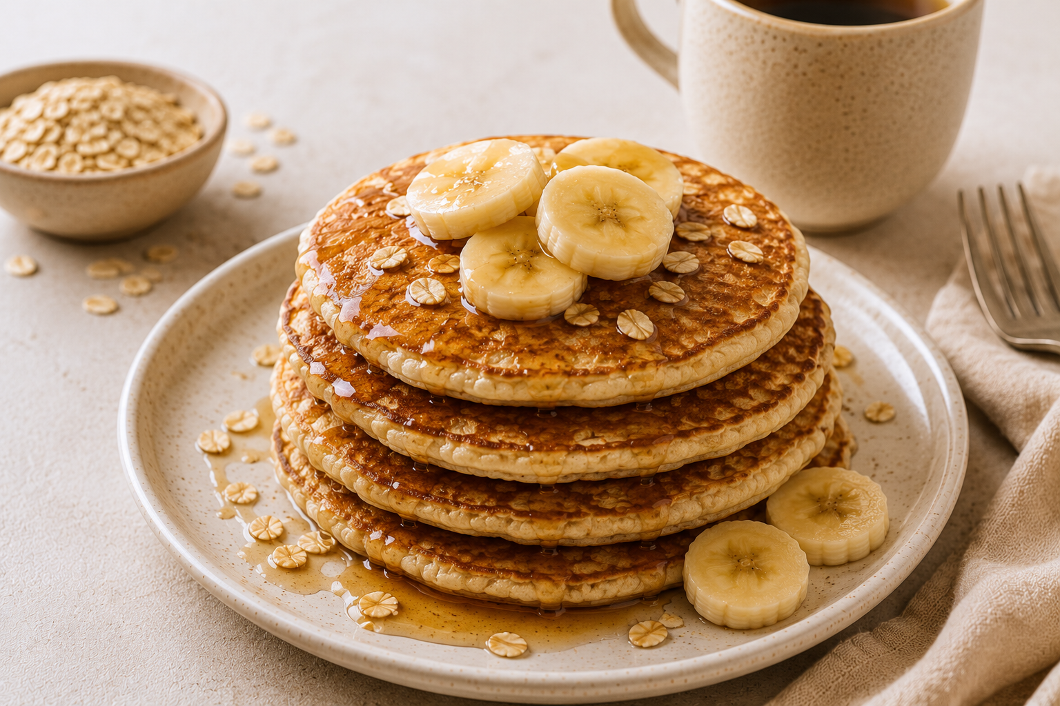 Banana Oat Pancakes