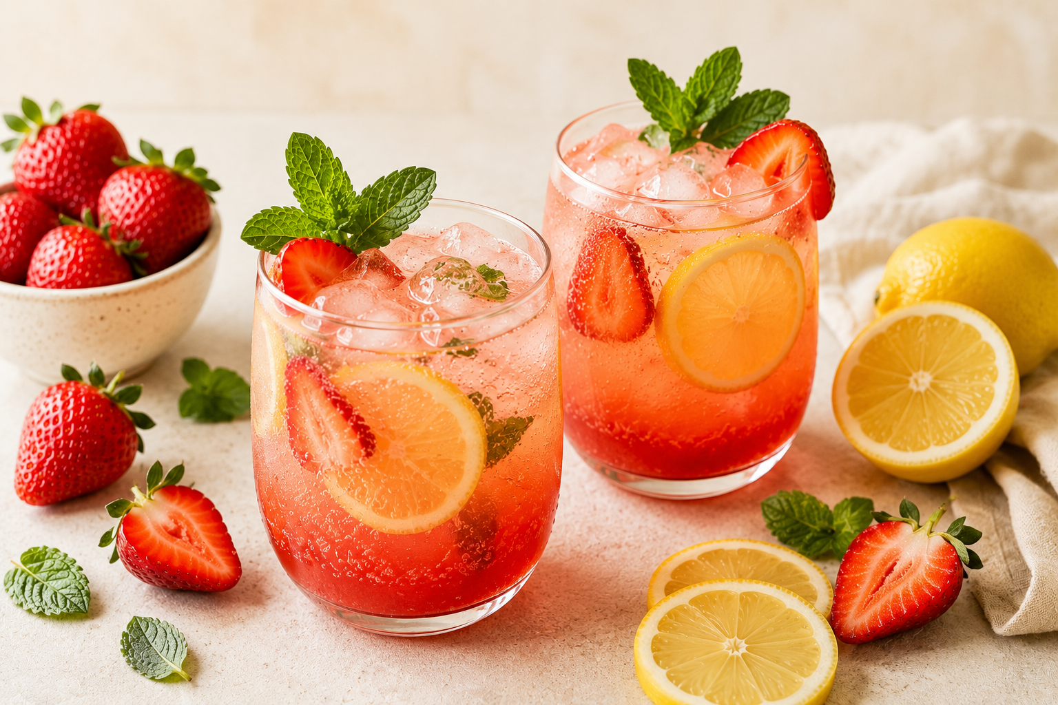 Strawberry Lemonade Mocktail