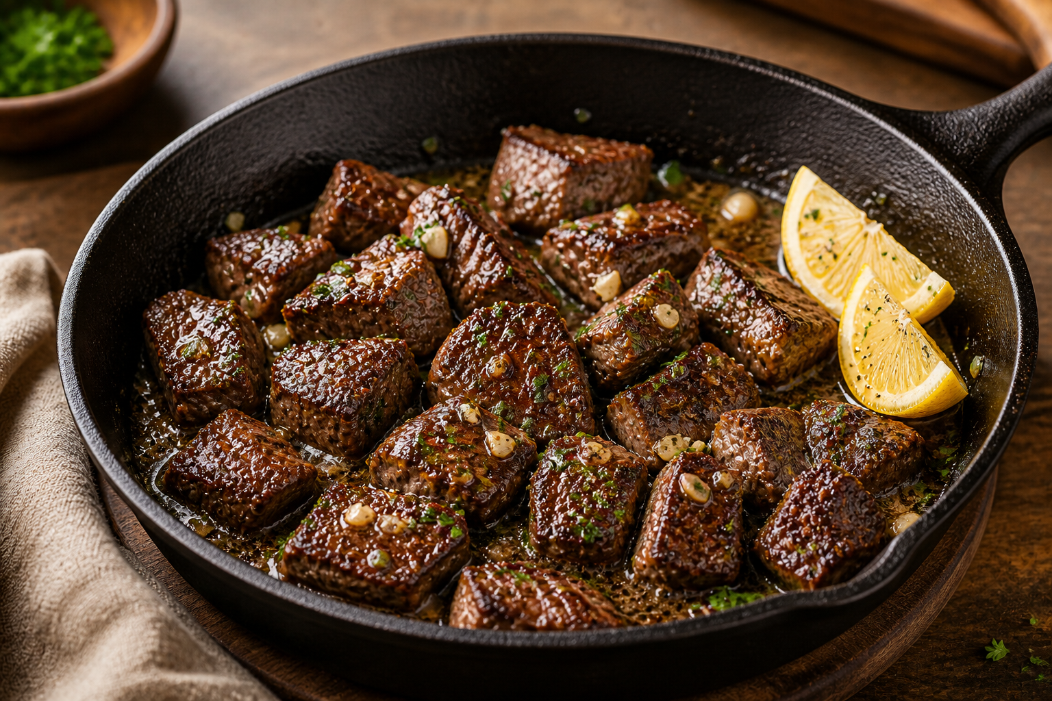 Garlic Butter Steak Bites