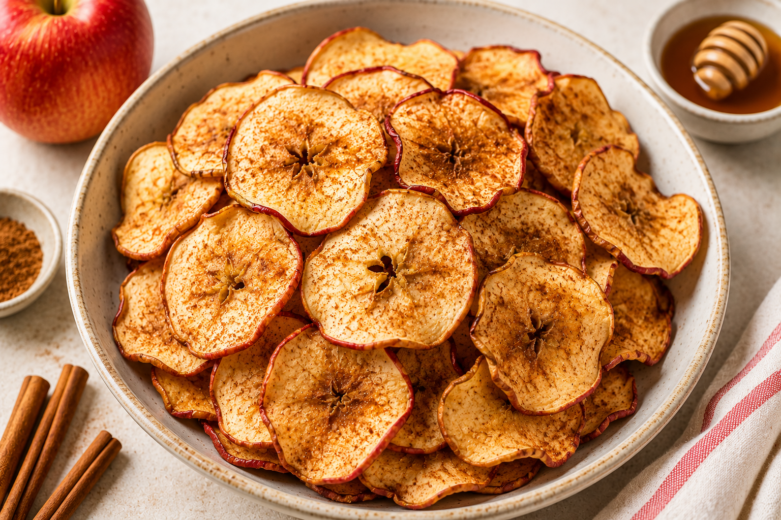 Honey Cinnamon Apple Chips