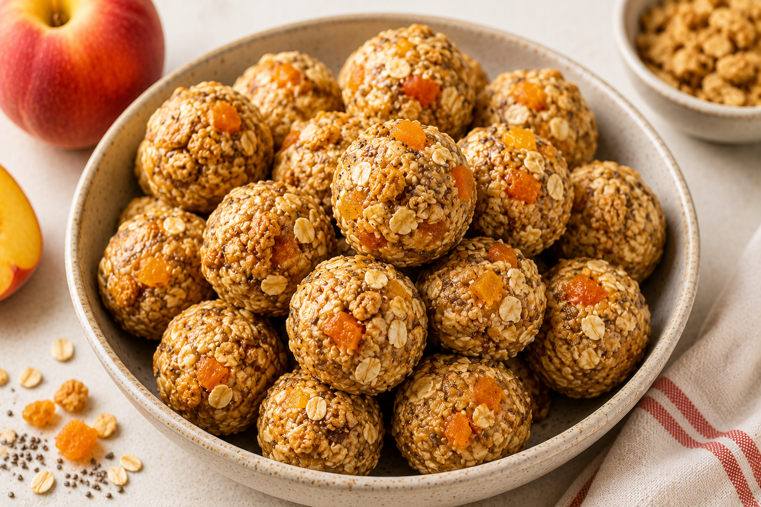 Peach Granola Energy Bites