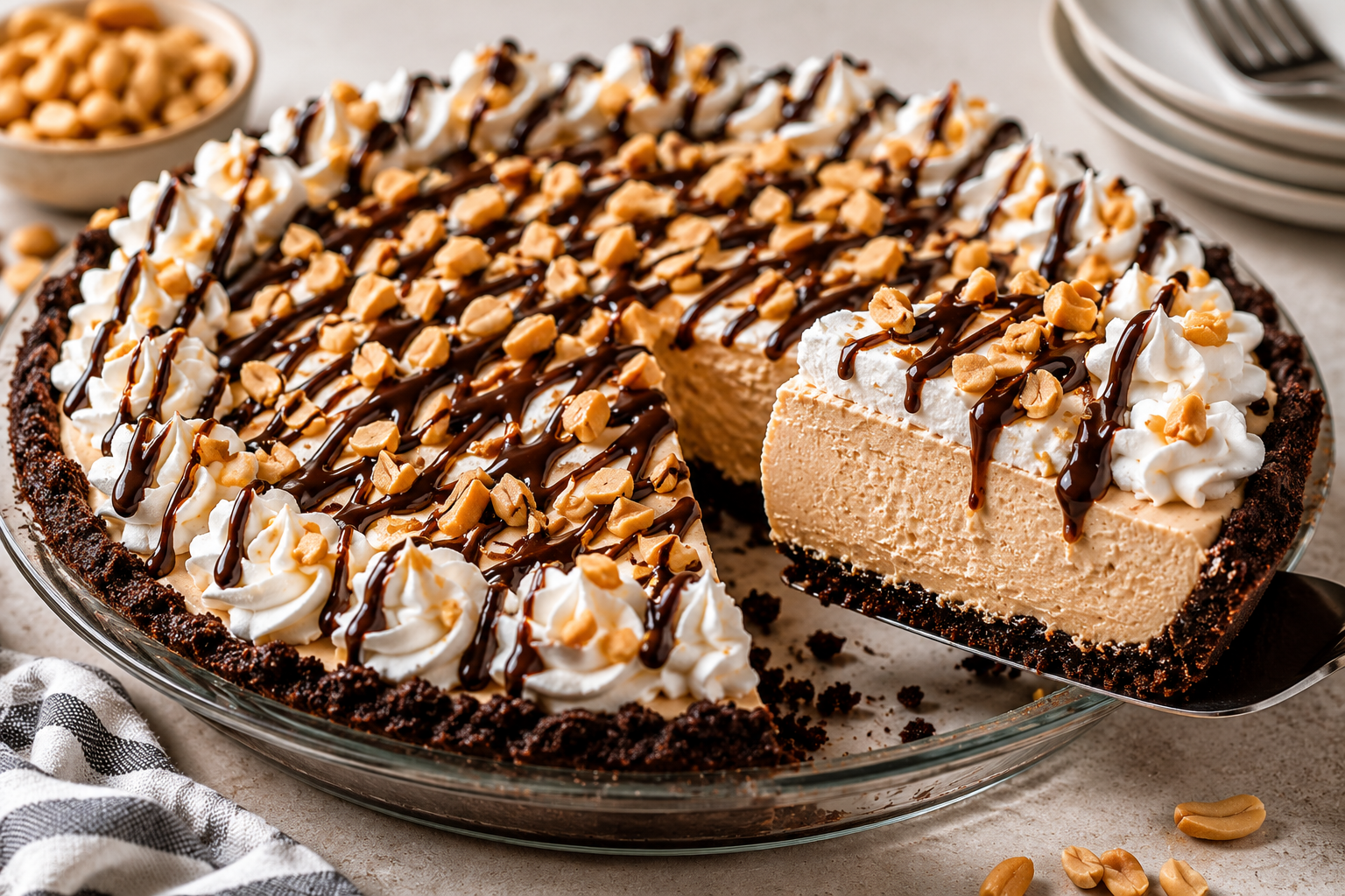 No-Bake Peanut Butter Pie